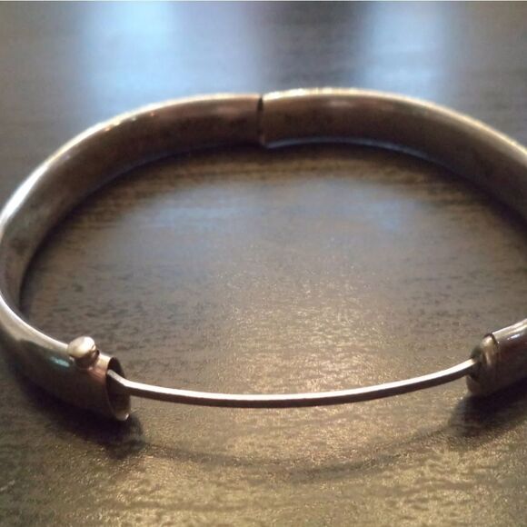 VINTAGE ESTATE SIGNED BOJAR STERLING SILVER FLORAL 7" BRACELET - Picture 3 of 4